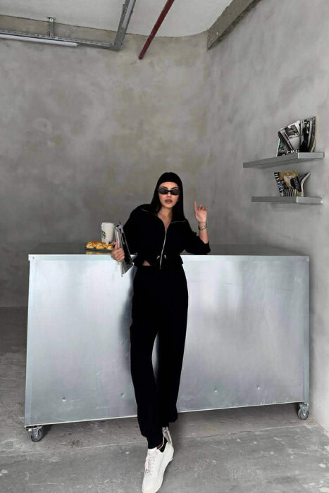 JACKET+TROUSERS ONE COLOR WOMEN SET BLACK/ E ZEZE - 5