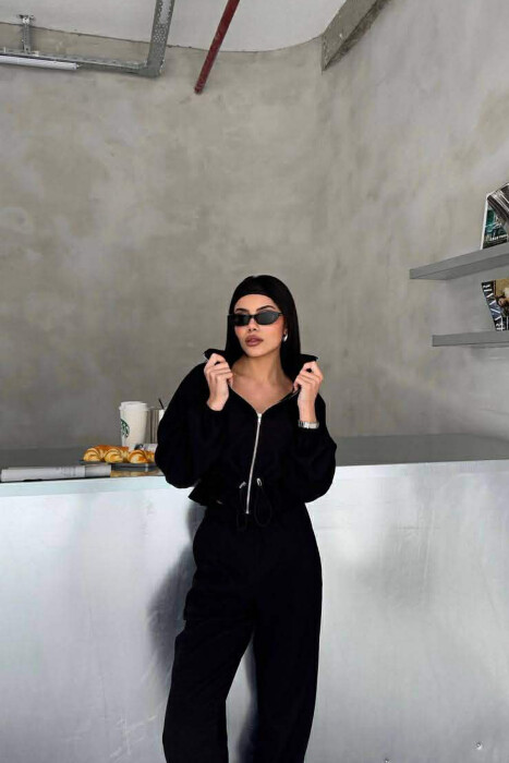 JACKET+TROUSERS ONE COLOR WOMEN SET BLACK/ E ZEZE - 7