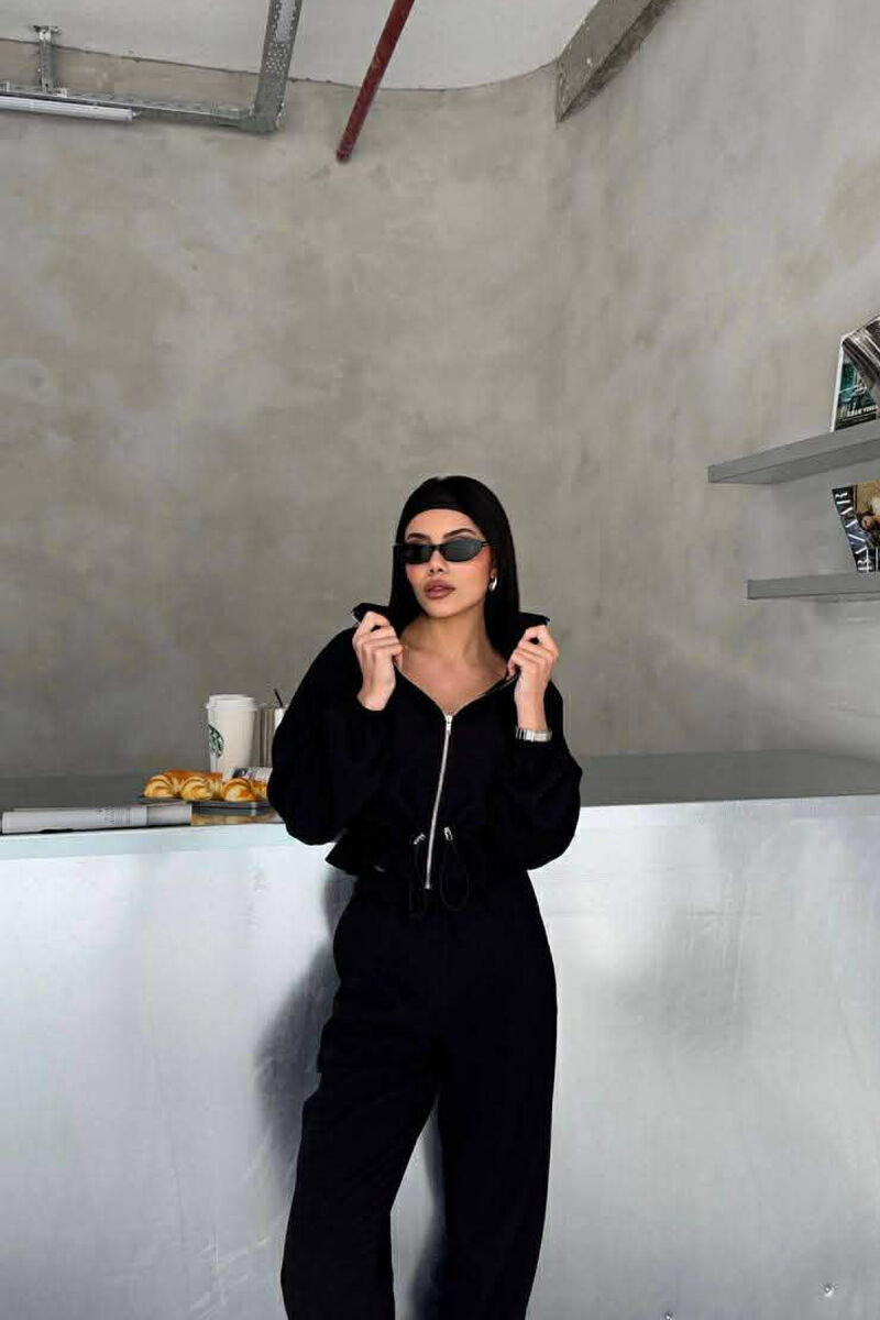 JACKET+TROUSERS ONE COLOR WOMEN SET BLACK/ E ZEZE - 7