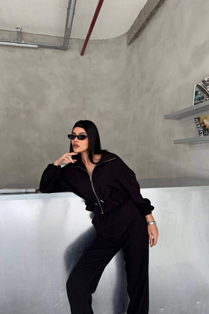 JACKET+TROUSERS ONE COLOR WOMEN SET BLACK/ E ZEZE - 8