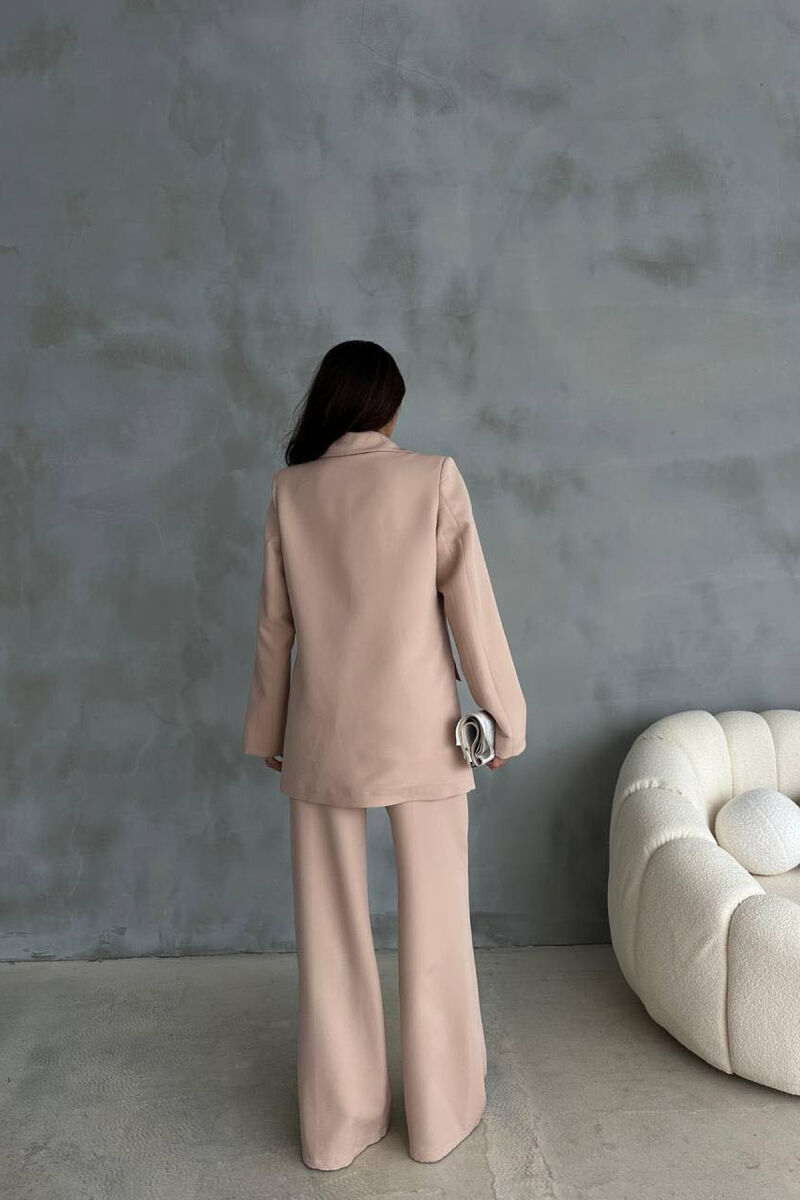 JACKET+TROUSERS OVERSIZE WOMAN SET BEIGE/BEZHE - 4