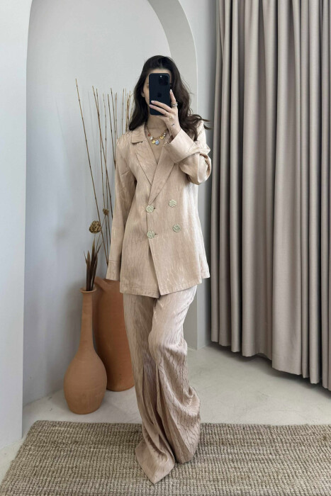 JACKET+TROUSERS WOMAN SET BEIGE/BEZHE 