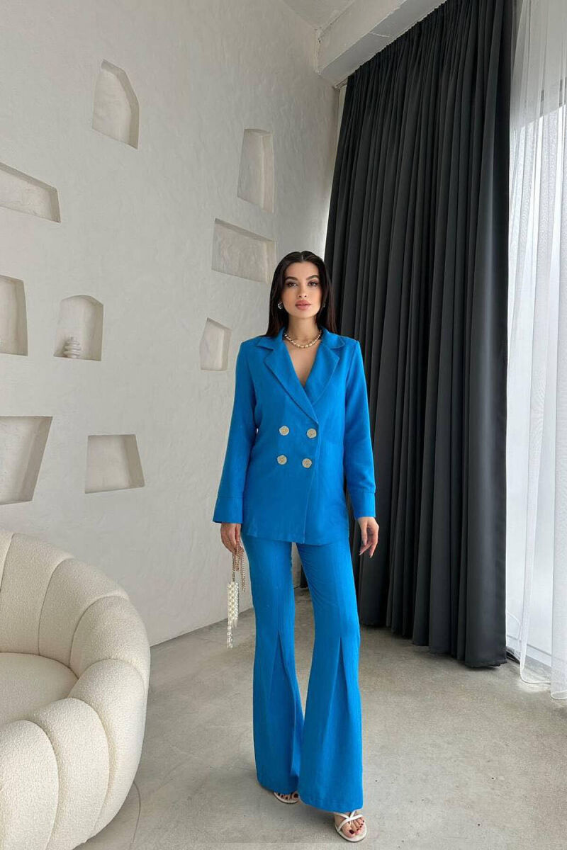 JACKET+TROUSERS WOMAN SET BLUE/BLU - 1