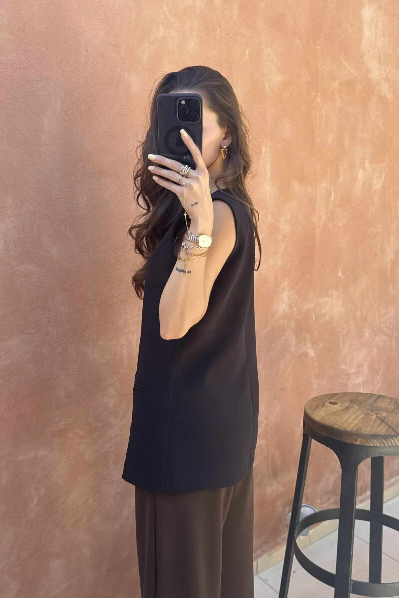 JELEK I THJESHTË NJË NGJYRËSH PËR FEMRA NË NGJYRËN E ZEZË - 3