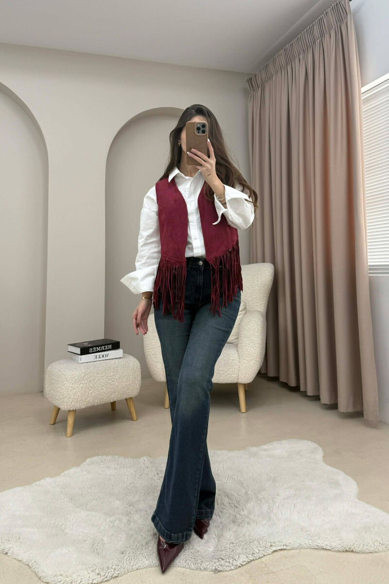 JELEK KAMOSH NJE NGJYRESH PER FEMRA NE NGJYRE VISHNJE - 3