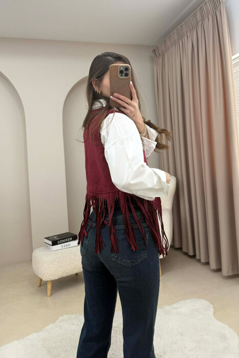 JELEK KAMOSH NJE NGJYRESH PER FEMRA NE NGJYRE VISHNJE - 4