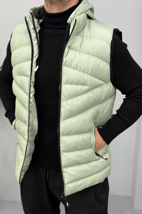 JELEK ME KAPUC DHE XHEPA ME ZINXHIR PËR MESHKUJ NË NGJYRËN MENTE - 4