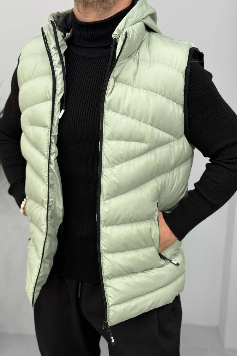 JELEK ME KAPUC DHE XHEPA ME ZINXHIR PËR MESHKUJ NË NGJYRËN MENTE - 4