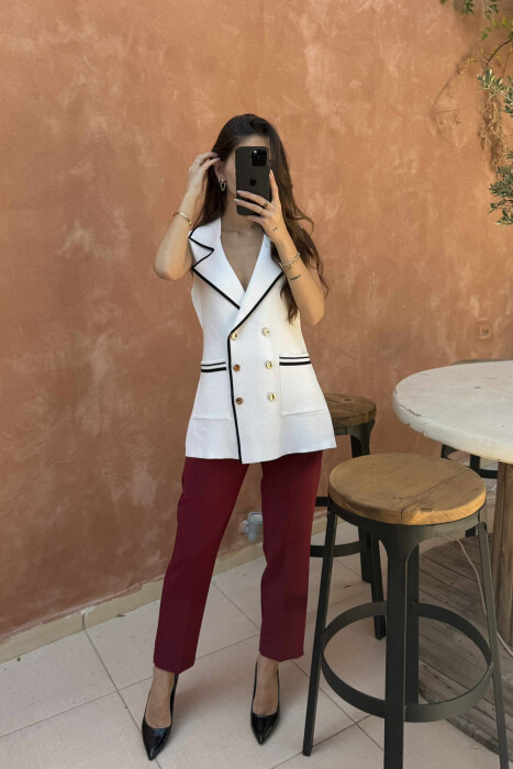 JELEK ME VIJA DHE ME KOPSA GOLD PËR FEMRA NË NGJYRËN E BARDHË - 2