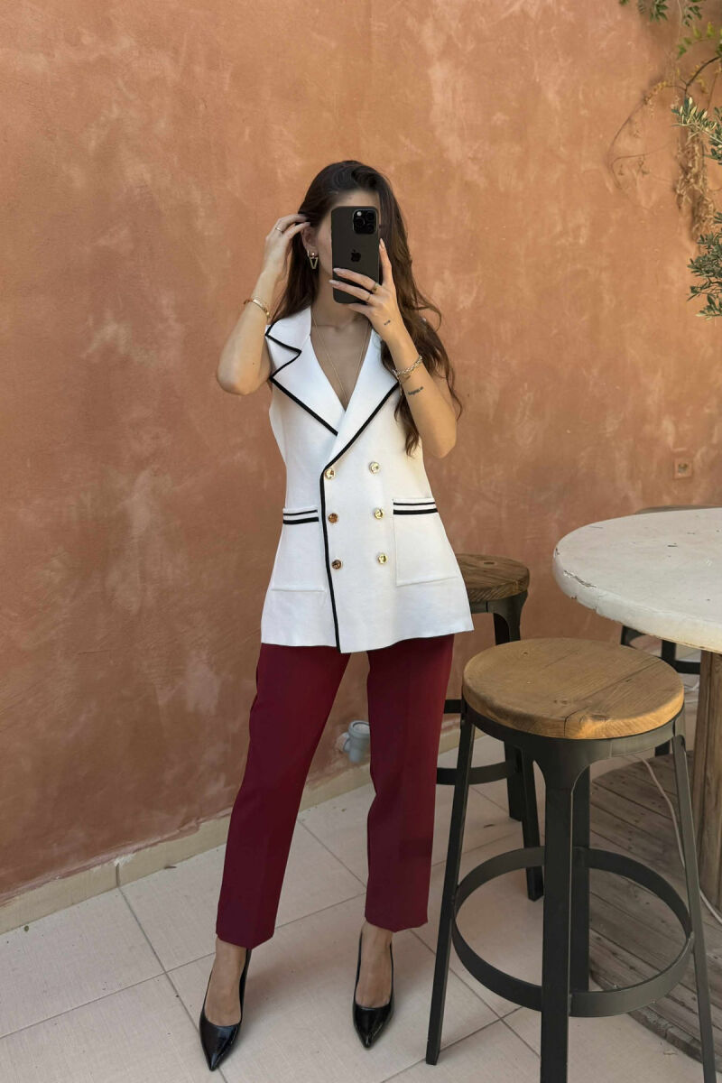 JELEK ME VIJA DHE ME KOPSA GOLD PËR FEMRA NË NGJYRËN E BARDHË - 2