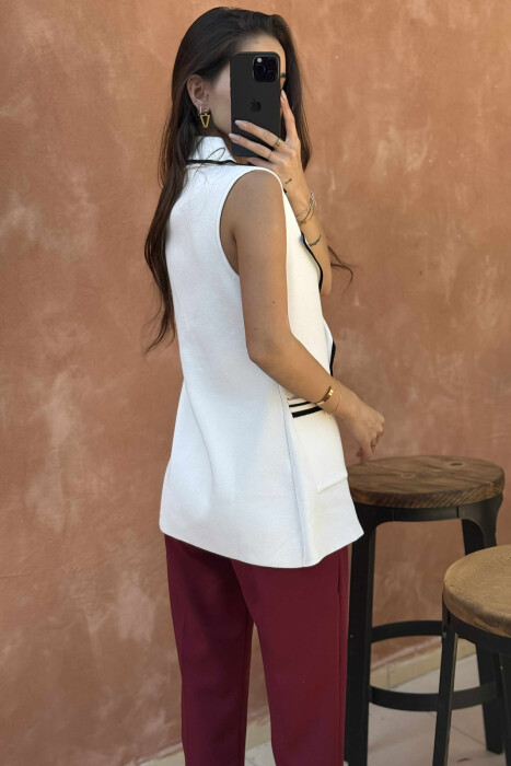 JELEK ME VIJA DHE ME KOPSA GOLD PËR FEMRA NË NGJYRËN E BARDHË - 5