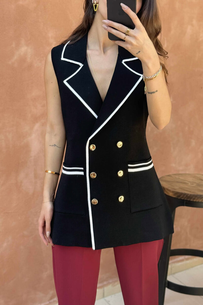 JELEK ME VIJA DHE ME KOPSA GOLD PËR FEMRA NË NGJYRËN E ZEZË - 3