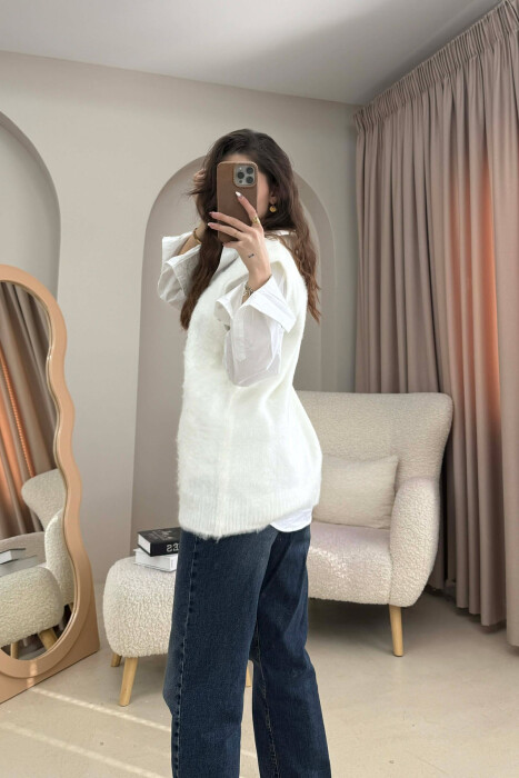 JELEK NJE NGJYRESH ME JAKE V PER FEMRA NE NGJYRE TE BARDHE - 4