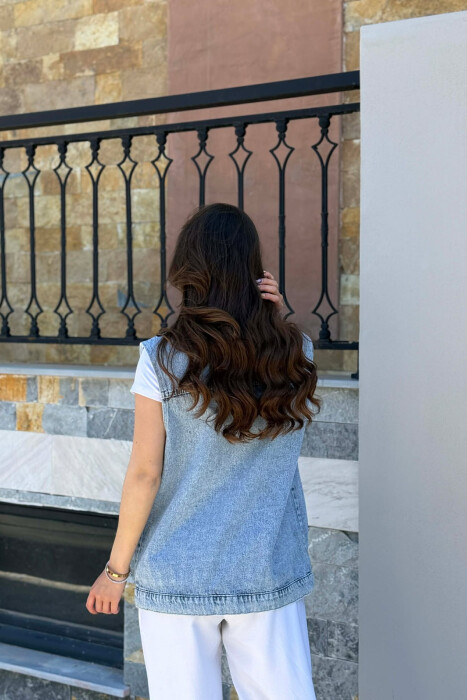 JELEK NJE NGJYRESH XHINS PER FEMRA NE NGJYRE BLU TE ZBARDHUR - 4