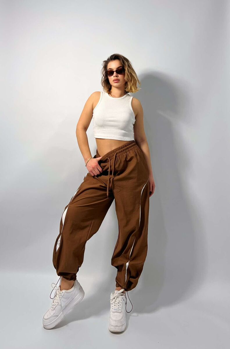 ONE COLOR JOGGING WOMEN SWEATPANTS BROWN/KAFE - 4