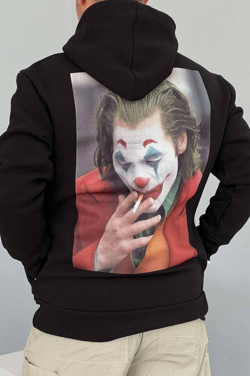 JOKER BACK IMAGE MEN HOODIE BLACK/ E ZEZE - 2