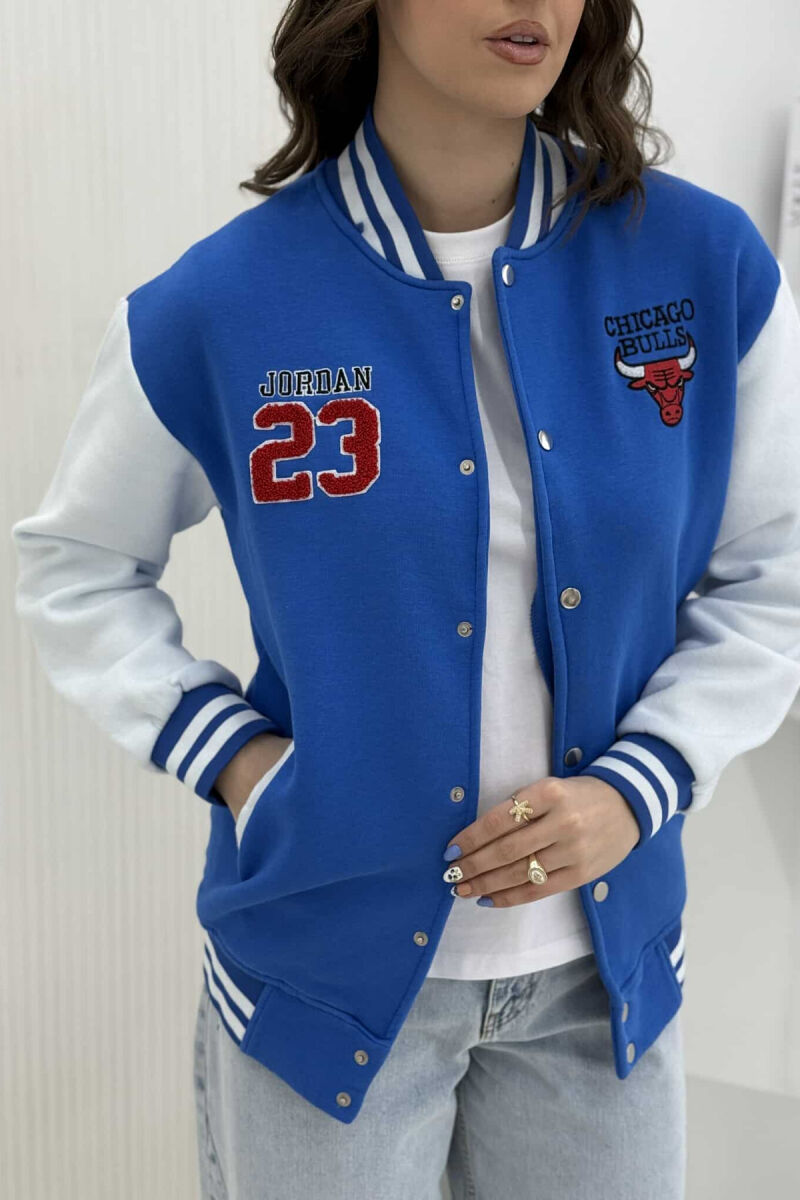 JORDAN 23 FLUFFY BOMBER WOMEN JACKET BLUE/BLU - 1