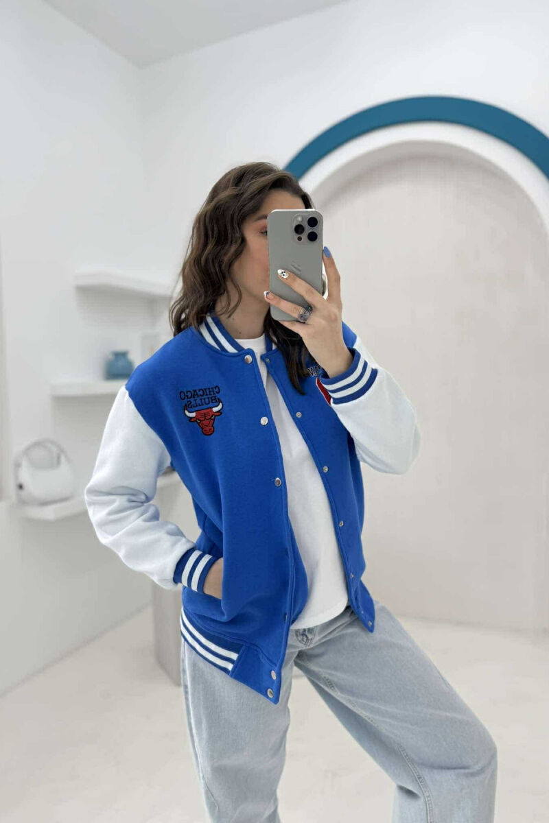 JORDAN 23 FLUFFY BOMBER WOMEN JACKET BLUE/BLU - 2