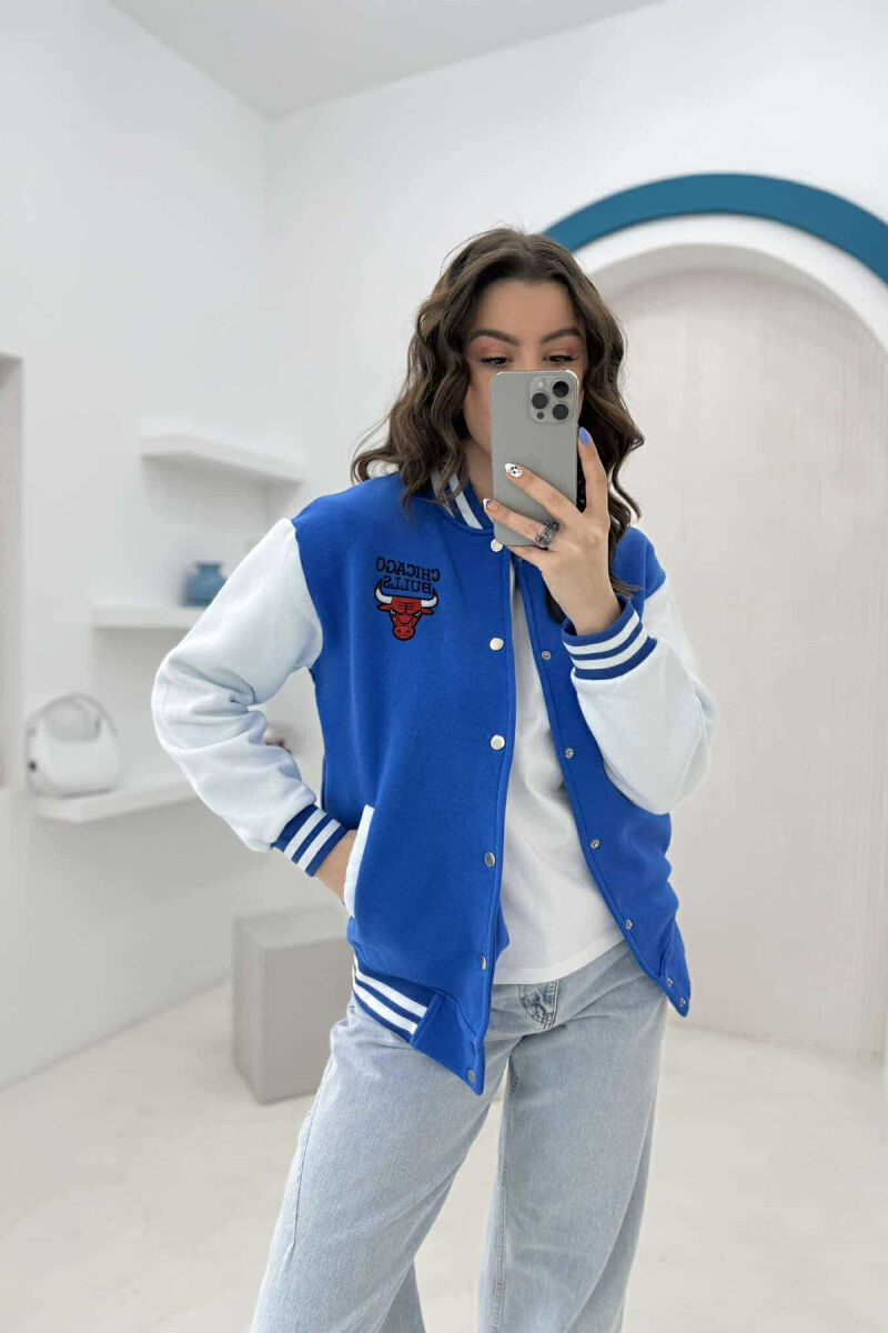 JORDAN 23 FLUFFY BOMBER WOMEN JACKET BLUE/BLU - 7