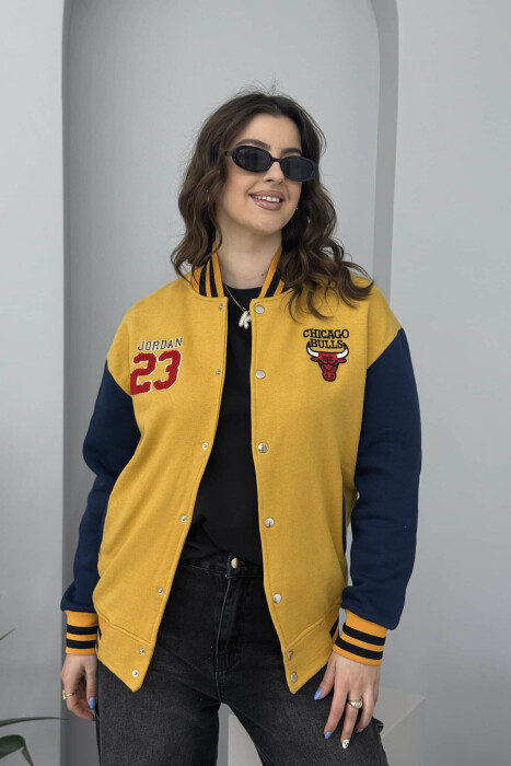 JORDAN 23 FLUFFY BOMBER WOMEN JACKET YELLOW/E VERDHE 