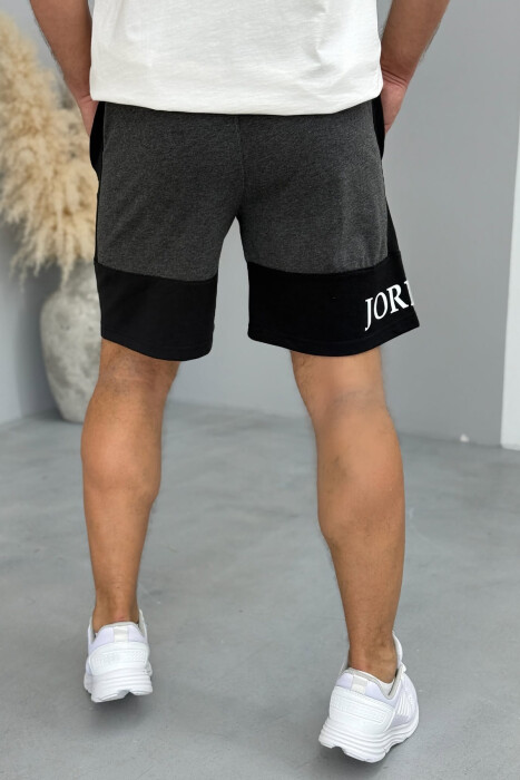 JORDAN SIDE WRITTING SHORT MEN SWEATPANTS DARK GREY/GEE - 3