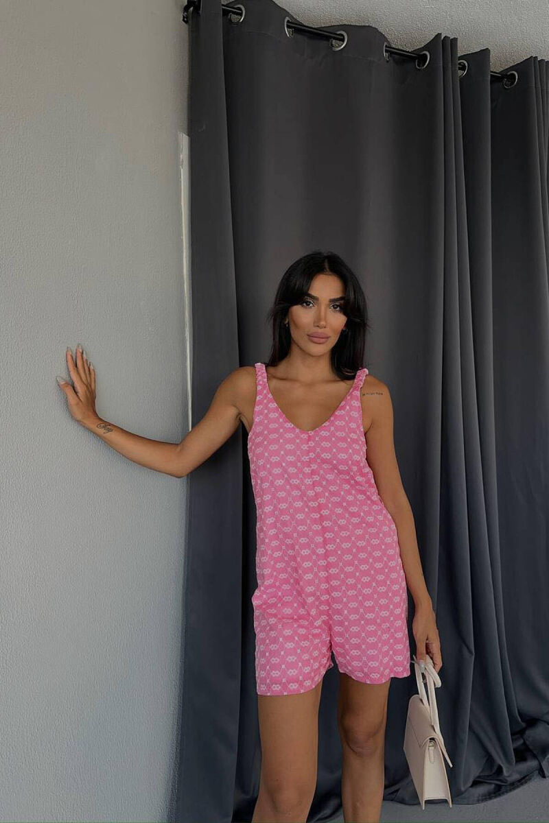 JUMPSUIT ME DETAJIN E LIDHSES PËR FEMRA NË NGJYRËN ROZË - 2