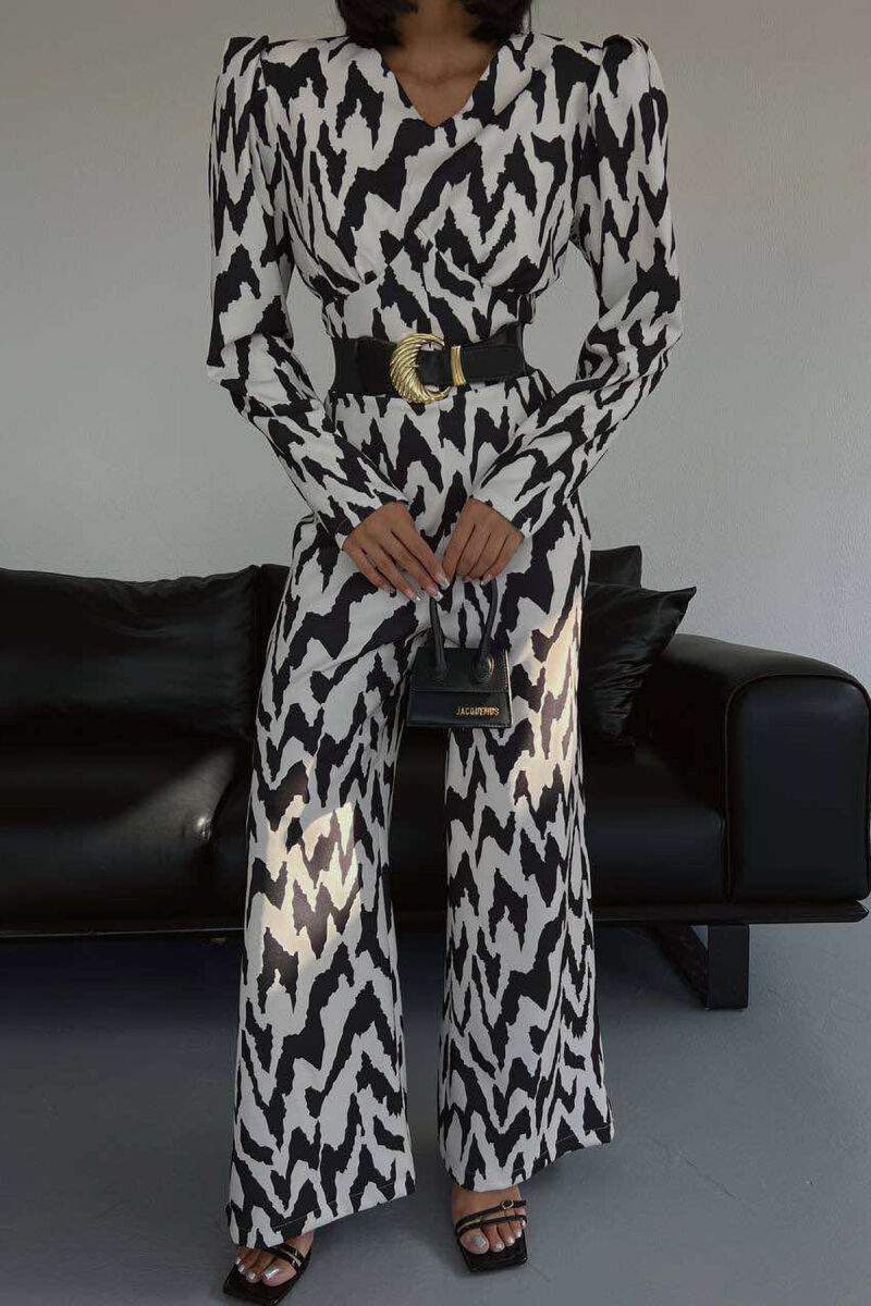 JUMPSUIT ME PRINT ZEBRE PËR FEMRA - 3