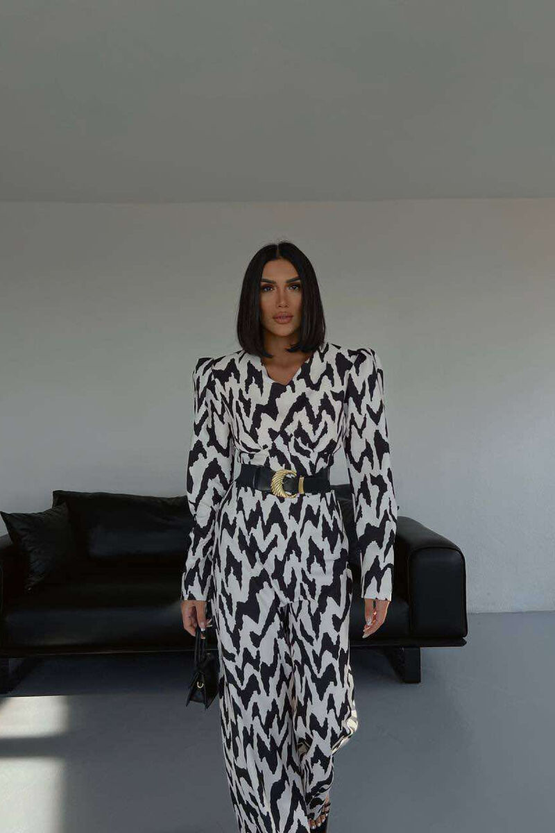 JUMPSUIT ME PRINT ZEBRE PËR FEMRA - 5