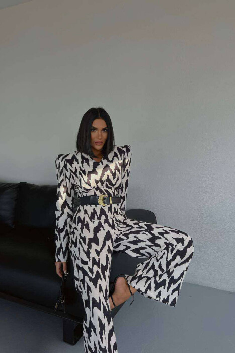 JUMPSUIT ME PRINT ZEBRE PËR FEMRA - 8