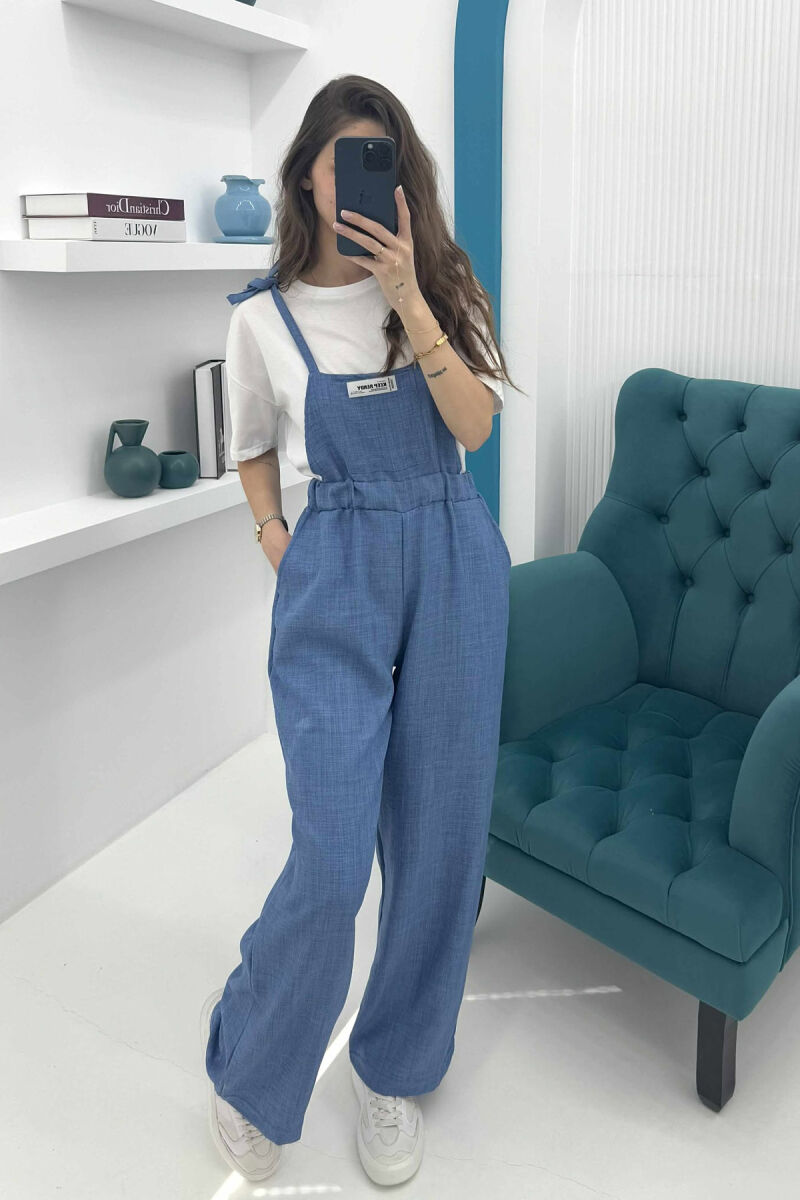 JUMPSUIT PËR FEMRA NË NGJYRË BLU - 1