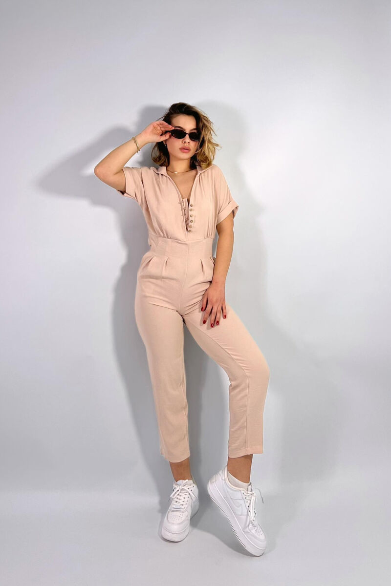 JUMPSUIT PËR FEMRA NË NGJYRËN BEZHË - 1