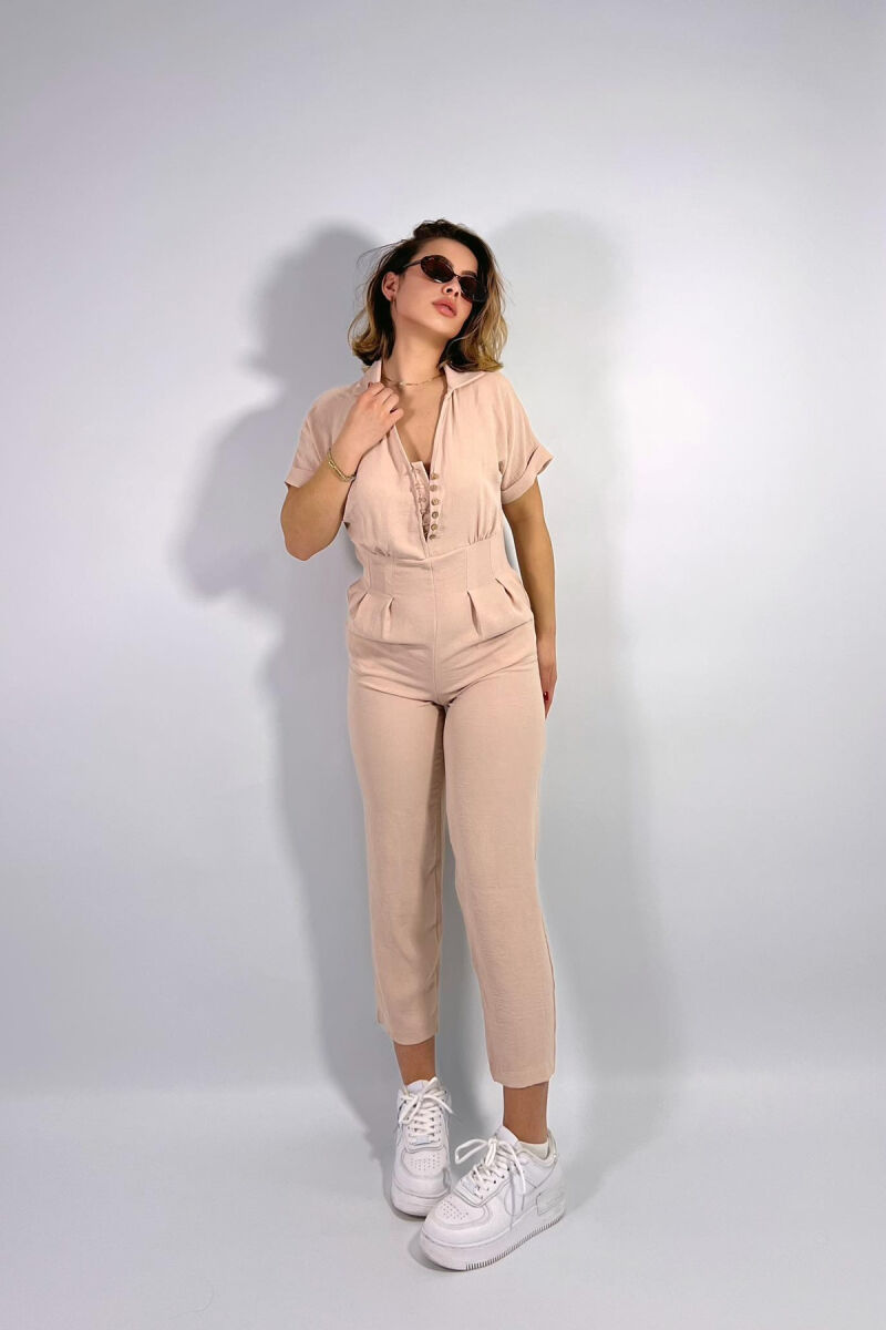 JUMPSUIT PËR FEMRA NË NGJYRËN BEZHË - 2