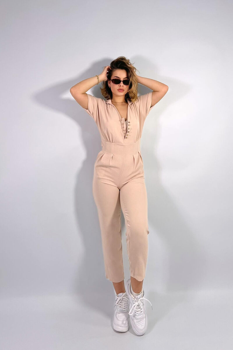 JUMPSUIT PËR FEMRA NË NGJYRËN BEZHË - 4