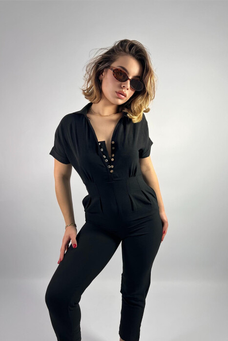 JUMPSUIT PËR FEMRA NË NGJYRËN E ZEZË - 3