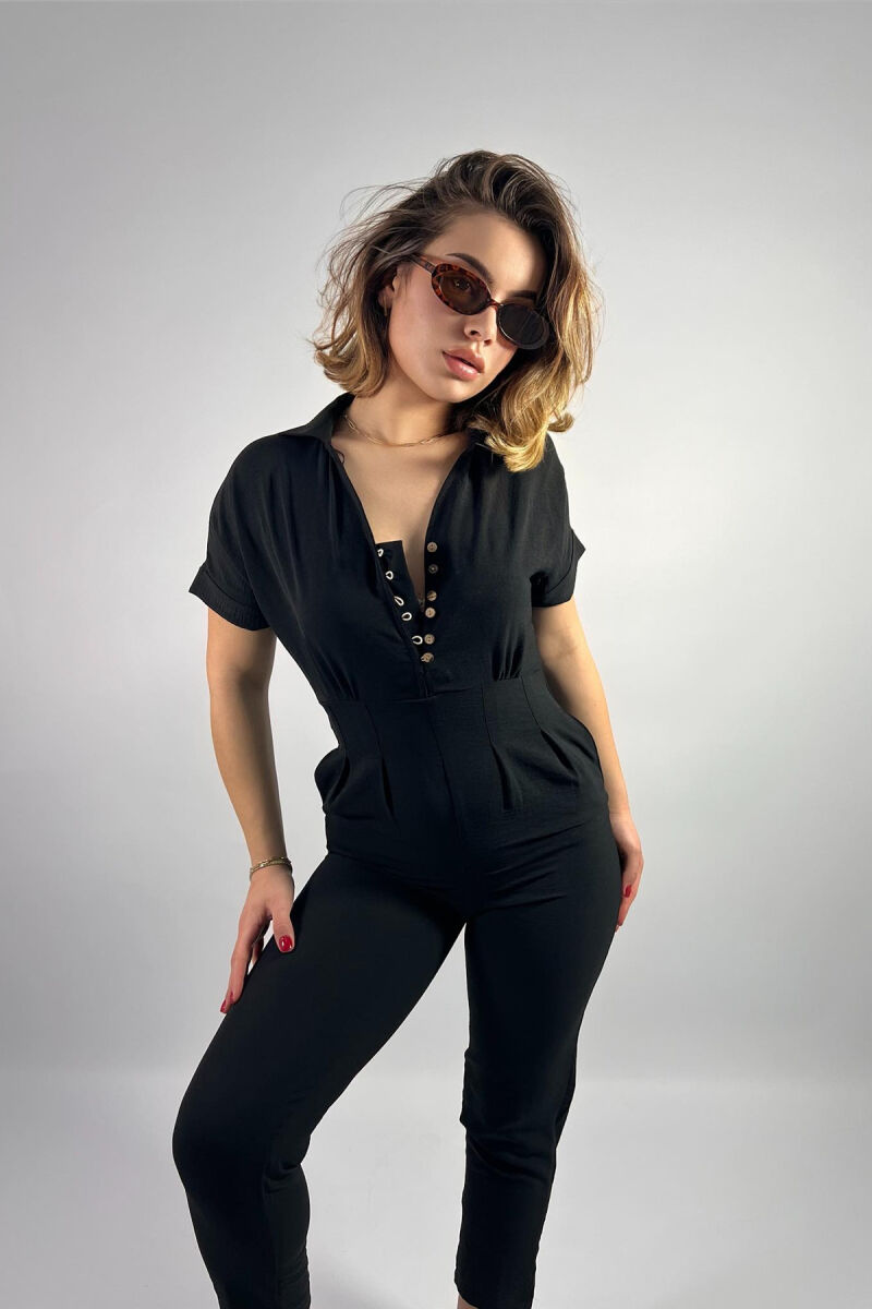JUMPSUIT PËR FEMRA NË NGJYRËN E ZEZË - 3