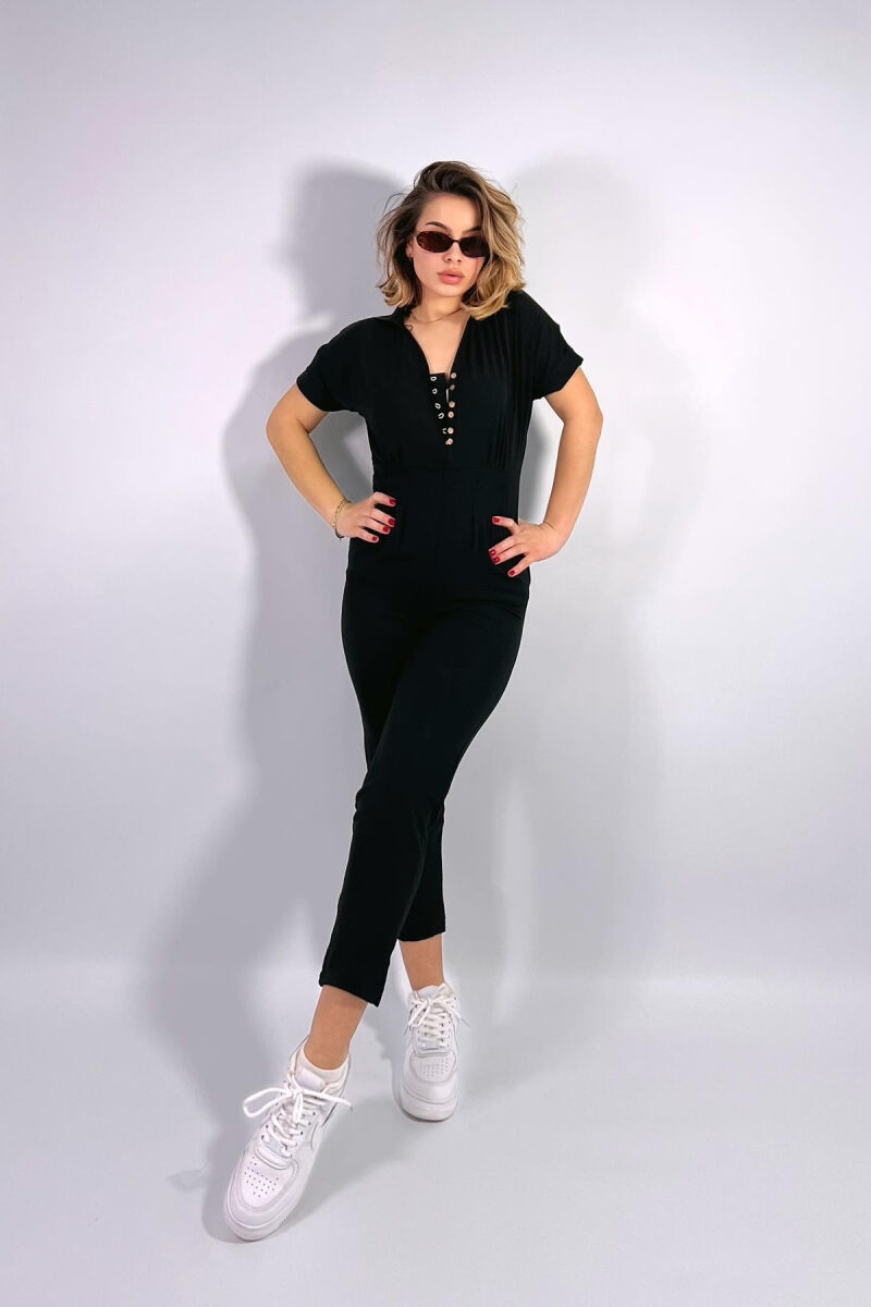 JUMPSUIT PËR FEMRA NË NGJYRËN E ZEZË - 4