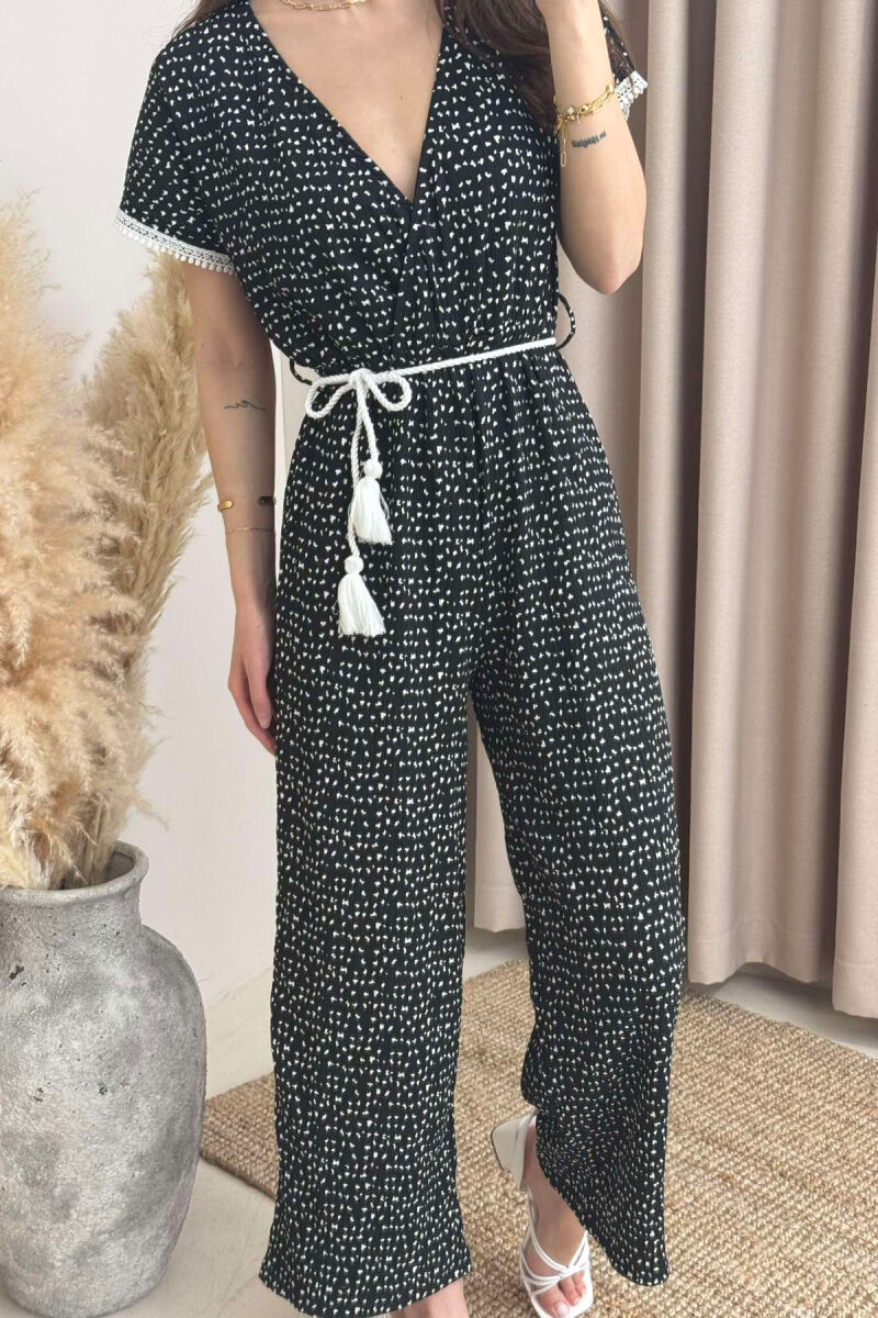 JUMPSUIT PËR FEMRA NË NGJYRËN E ZEZË - 4