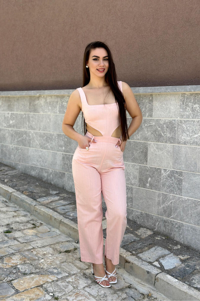 JUMPSUIT PËR FEMRA NË NGJYRËN PUDËR - 1