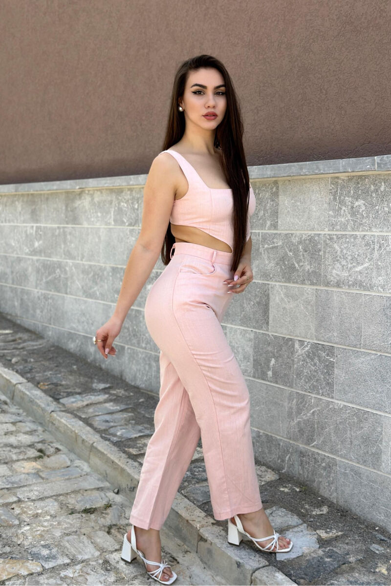 JUMPSUIT PËR FEMRA NË NGJYRËN PUDËR - 3