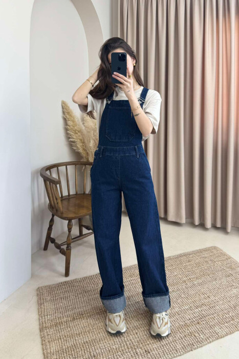 JUMPSUIT XHINS PËR FEMRA NË NGJYRËN BLU E ERRËT - 3