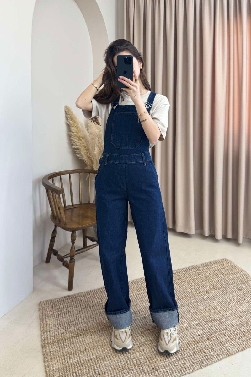 JUMPSUIT XHINS PËR FEMRA NË NGJYRËN BLU E ERRËT - 3