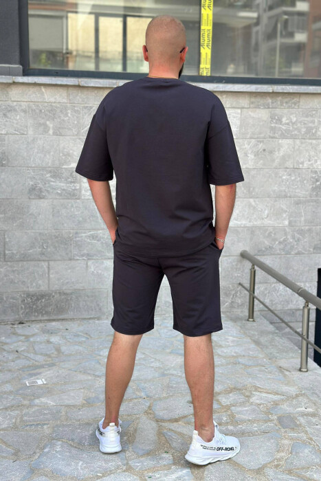 JUST YOURSELF ROUND NECK SIMPLE COTTON MEN SET BLACK/ E ZEZE - 5