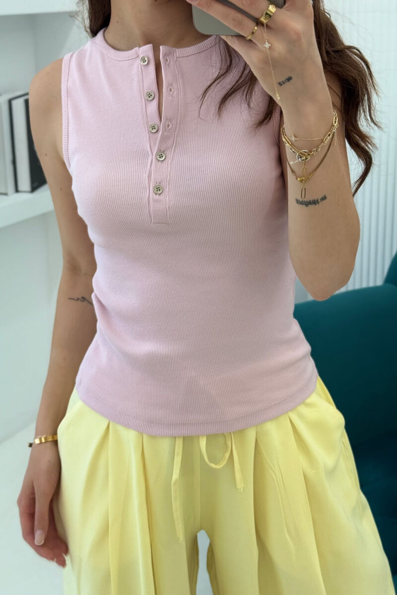 KANATIERE E THJESHTË ME DETAJIN E KOPSAVE PËR FEMRA NË NGJYRËN BABY PINK - 4