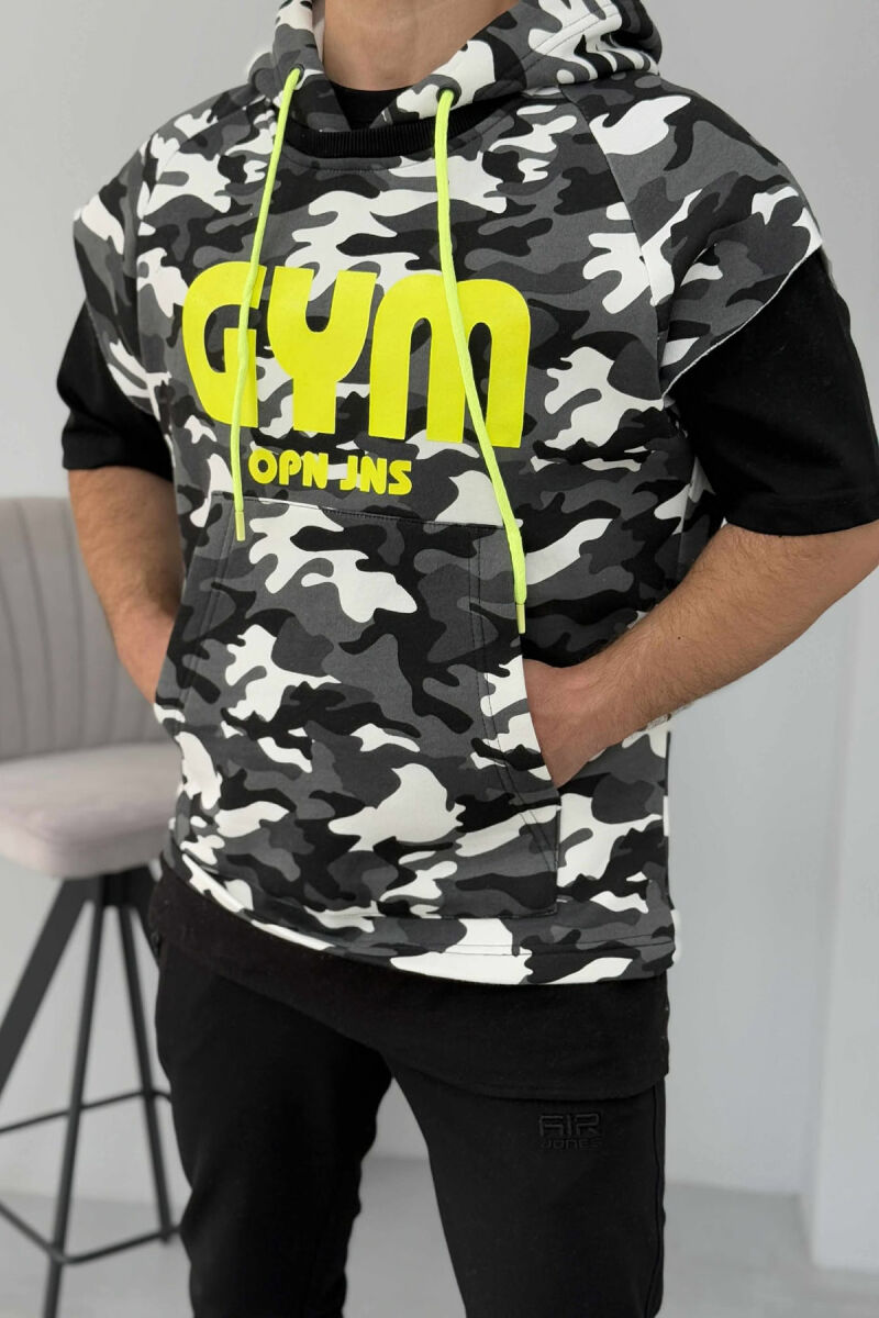 KANATIERE ME SHKRIM PËR MESHKUJ NË NGJYRËN GRI TË ERRËT - 2