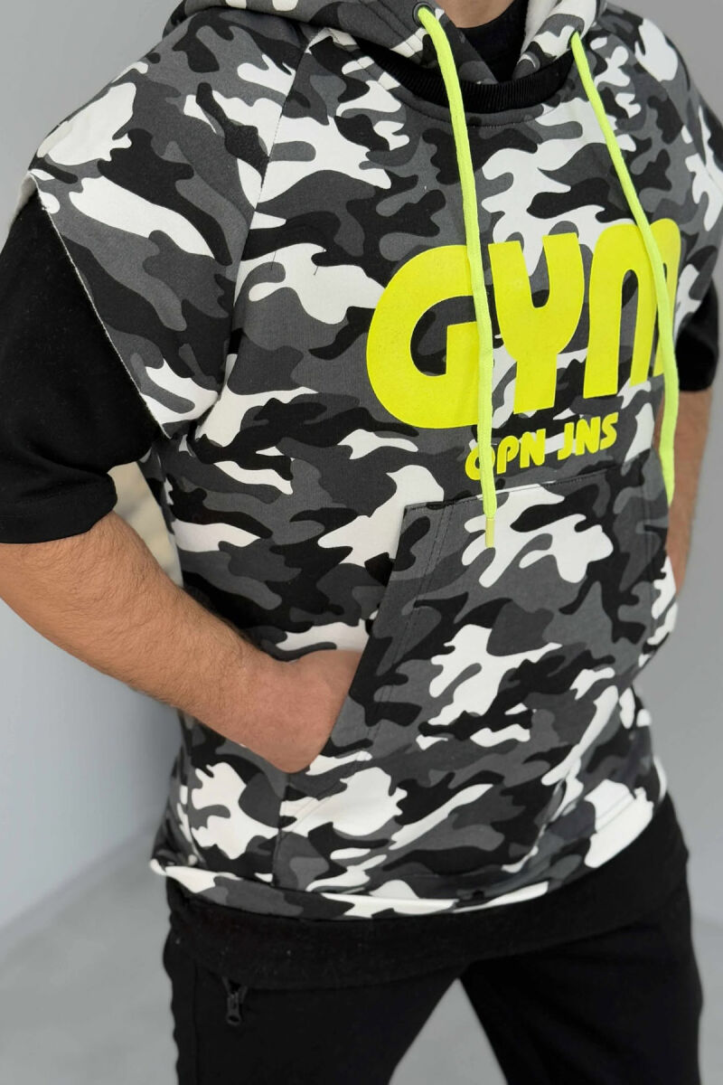 KANATIERE ME SHKRIM PËR MESHKUJ NË NGJYRËN GRI TË ERRËT - 3