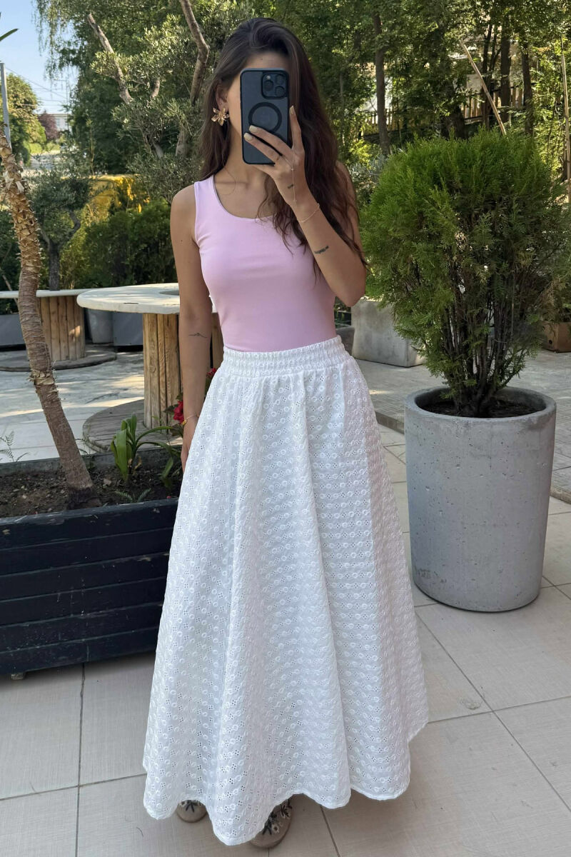 KANATIERE NJË NGJYRËSHE ELASTIKE PËR FEMRA NË NGJYRËN BABY PINK - 5