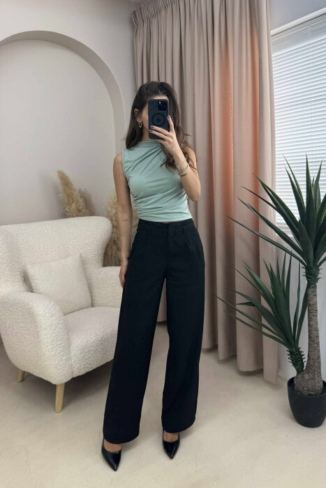 KANATJERE E THJESHTË NJË NGJYRËSHE PËR FEMRA NË NGJYRË MENTE - KLAUDIO FASHION