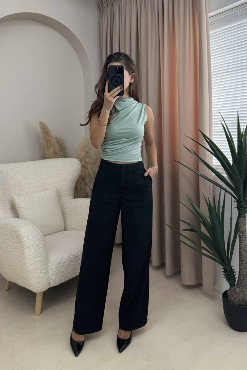 KANATJERE E THJESHTË NJË NGJYRËSHE PËR FEMRA NË NGJYRË MENTE - 2