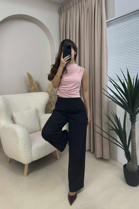 KANATJERE E THJESHTË NJË NGJYRËSHE PËR FEMRA NË NGJYRË PUDËR - 4