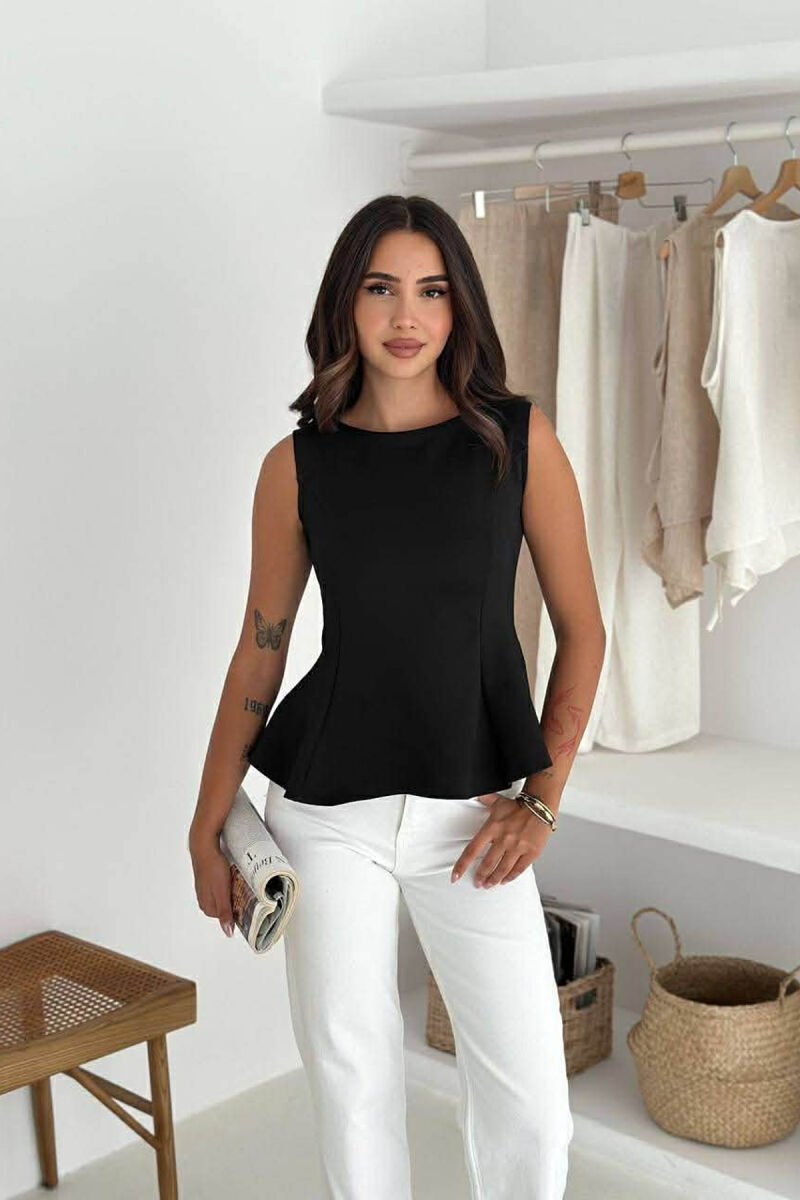 KANATJERE E THJESHTË NJË NGJYRËSHE PËR FEMRA NË NGJYRË TË ZEZË - 1